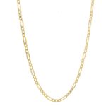 Cadena De Oro 18K Eslabón 3X1 Sesgado. Ancho