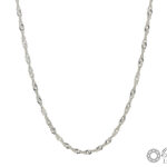 Cadena De Plata Singapur 45Cm Cierre Resorte 3,2 G