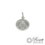Dije De Plata Virgen Maria Milagrosa Redondo 0,9Gr