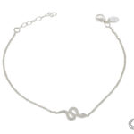 Pulsera De Plata 925 Rol On Dije Serpiente De 20 Mm De Ancho