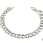 Pulsera de Plata 925  Goument  Gande 20Cm Cierre Mosqueton 12,8 G