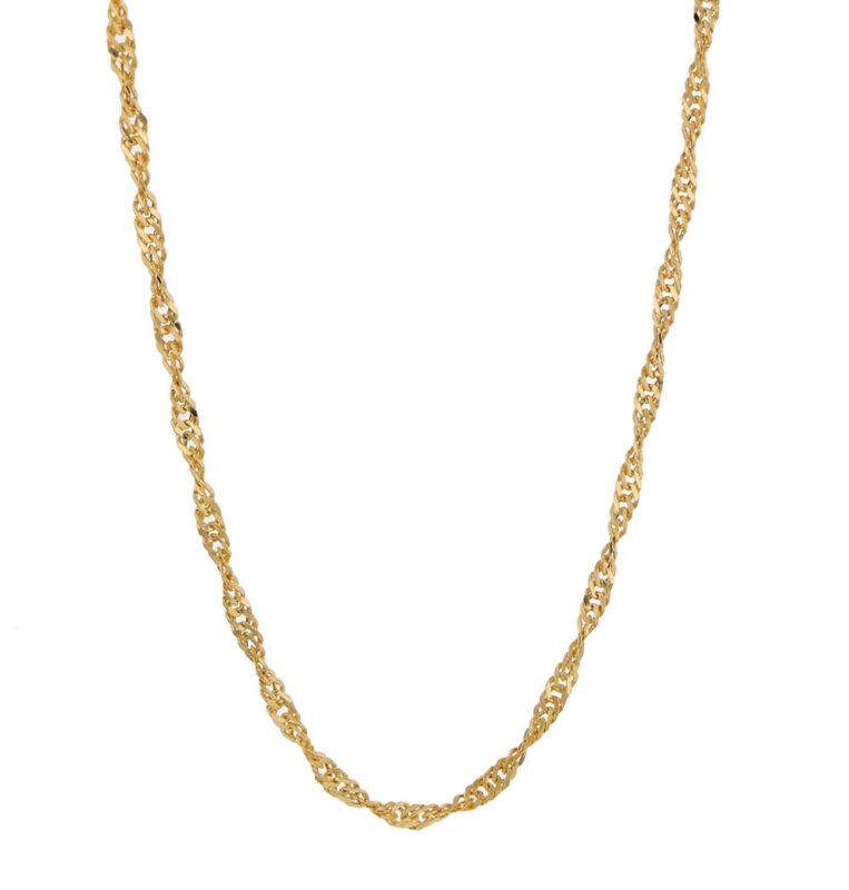 Cadena De Oro Para Mujer 18K Singapur – Oroexpress