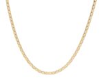 Cadena De Oro De 18K Escalera Invertida Delgada