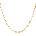 Cadena Tejido Eslabón  Seguido Redondo Diamantada18K Ancho 2Mm