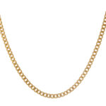 Cadena Tejido Eslabón Hueco 18K Ancho 2Mm