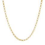 Cadena Tejido Rollon Oro 18K Ancho 1Mm