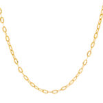 Cadena Eslabón Seguido Diamantada Oro 18K Ancho 1Mm