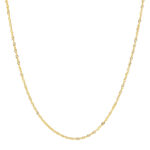 Cadena Tejido Singapur Oro 18K Ancho 1Mm