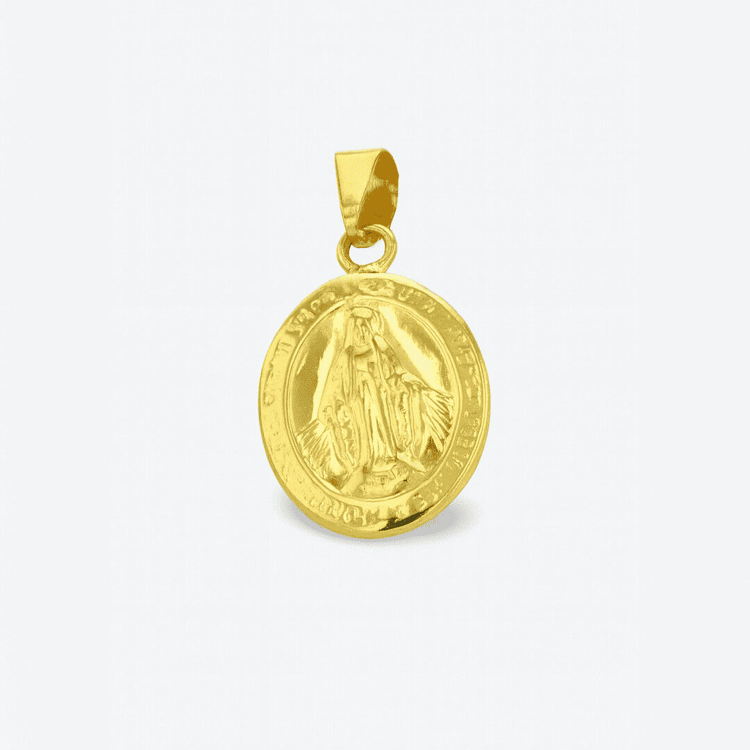 Dije Virgen Milagrosa Oro 18K Ancho 4Mm