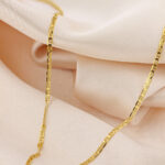 Cadena Escalera Invertida Oro 18K Ancho 2Mm