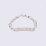 Pulsera De Plata Placa Rectangular