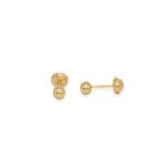 Topos De Oro Amarillo 18K Bambalina Lisa 4mm