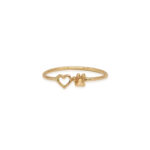 Anillo Oro 18K Corazón Huella. De Los Corazones