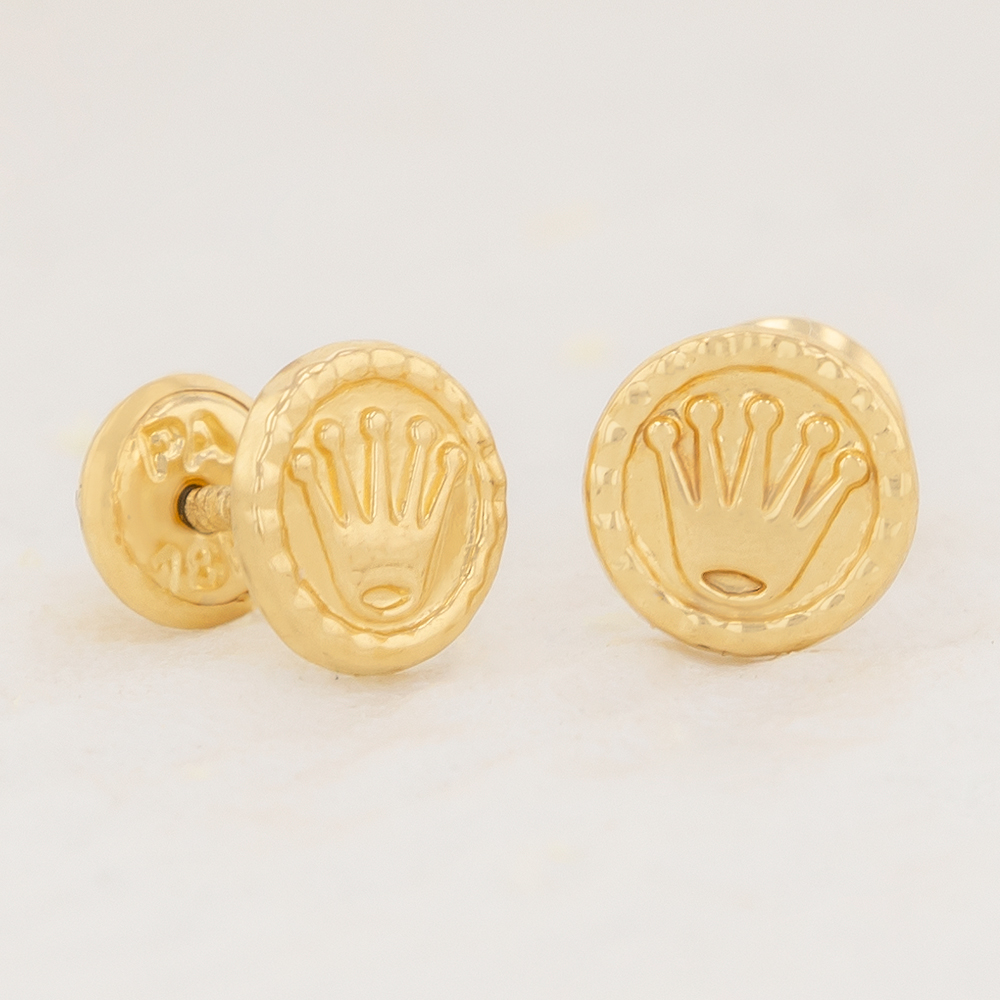 Topos De Oro 18k Medalla Corona 0,75Gr