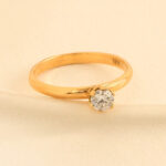 Anillo De Oro 18k Solitario 2,3Gr