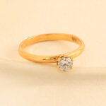 Anillo De Oro 18k Solitario 2,3Gr