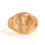 Anillo De Oro 18k Sello Faraón Redondo 6,8Gr - Imagen 2