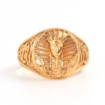 Anillo De Oro 18k Sello Faraón Redondo 6,8Gr - Imagen 2