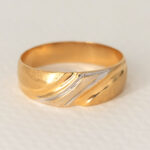 Anillo De Oro 18k Argolla Bicolor 3,3Gr