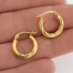 Candongas De Oro 18K Melcocha - Imagen 3