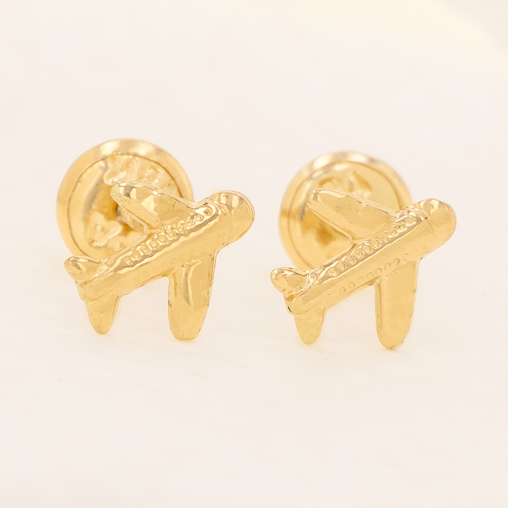 Topos De Oro 18k Avión 0,69Gr