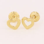 Topos De Oro 18k Corazón Contorno 0,77Gr