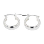 Aretes De Plata 925 Candongas 1.5Cm Diametro 2Gr Cierre A Presion