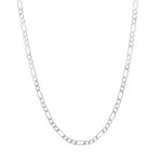 Cadena De Plata Figaro 3X1 Pequeña 50Cm Cierre Resorte 4,7Gr