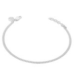 Pulsera de Plata 925 Pellet Doble 17Cm 2,2Gr Mosqueton