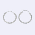 Aretes De Plata 925 Candonga Facetada 15Mm Cierre Criollo 1,2 Gr