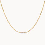 Cadena Oro 18k Tejido Escalera Plana