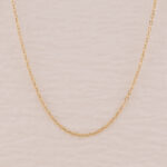 Cadena De Oro 18k Eslabón Seguido - Imagen 2