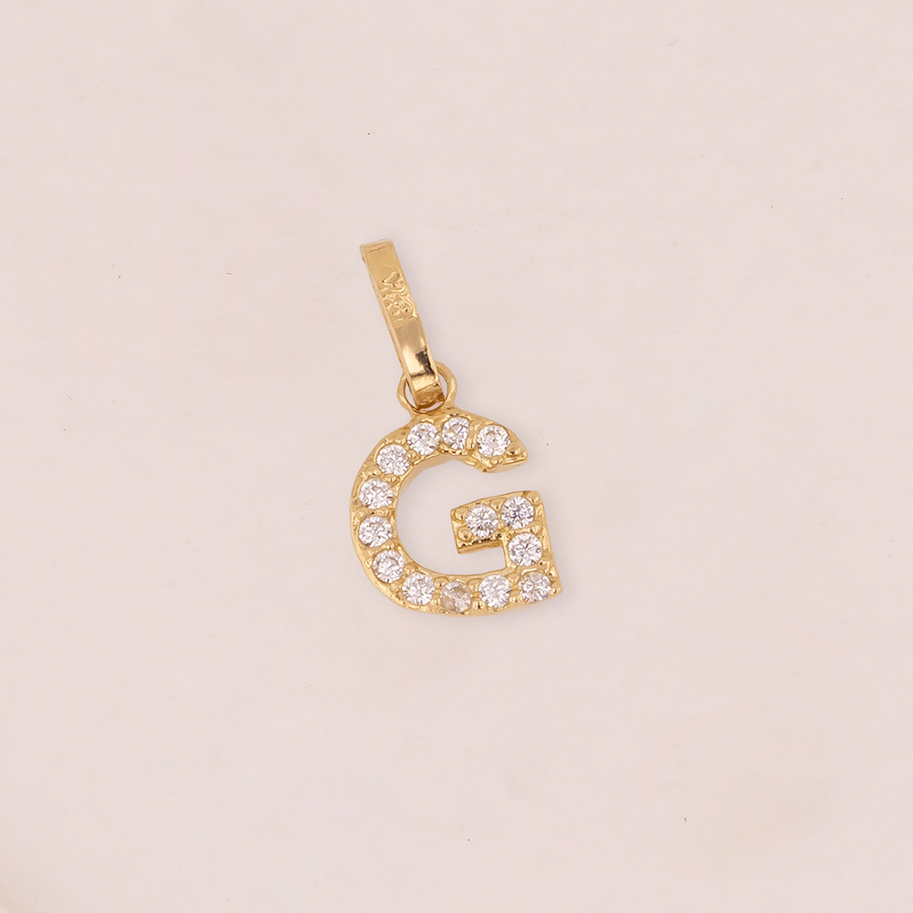 D143DF-02.jpg Dije De Oro 18k Letra G - Imagen 1