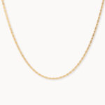 Cadena De Oro 18k Escalera Diamantada