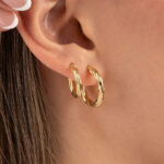 Candongas De Oro 18k Melcocha - Imagen 3