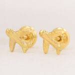 Topos De Oro 18k Avión Con Broche De Seguridad - Imagen 2