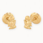 Topos De Oro 18k Topos Ángel De La Guarda Con Broche De Seguridad