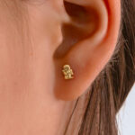 Topos De Oro 18k Topos Ángel De La Guarda Con Broche De Seguridad - Imagen 3