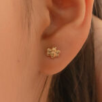 Topos De Oro 18k Abeja Con Broche De Seguridad - Imagen 3