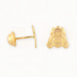 Topos De Oro 18k Oso Sentado Con Broche De Seguridad - Imagen 2