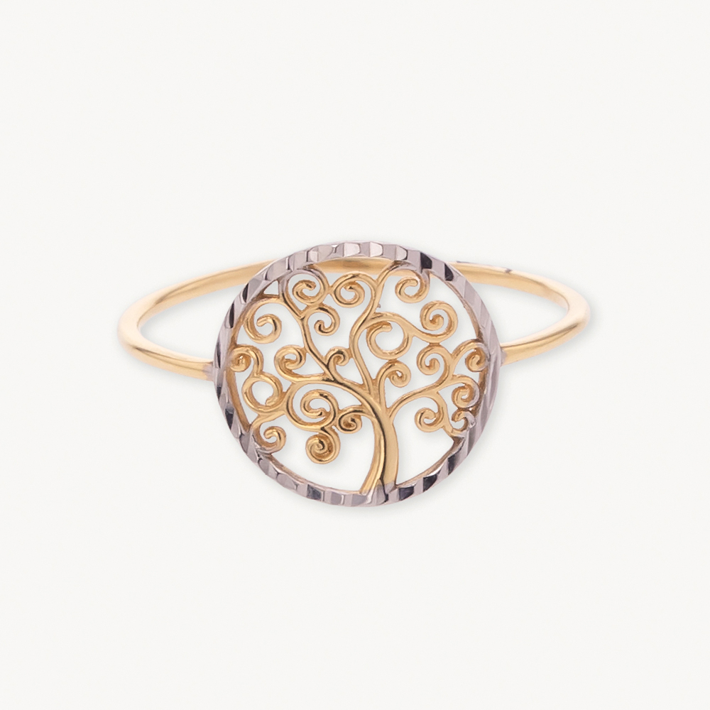 0000003159-01.jpg Anillo De Oro 18k Árbol De La Vida - Imagen 1