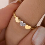Anillo De Oro 18K Dos Corazones Dos Oros - Imagen 2
