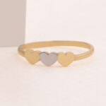 Anillo De Oro 18K Dos Corazones Dos Oros - Imagen 3