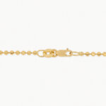 Cadena De Oro 18k Tejido Militar Esferas Diamantadas - Imagen 3