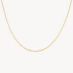 Cadena De Oro 18k Tejido Escalera Plana