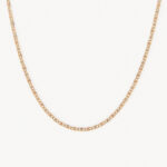 Cadena De Oro 18k Escalera Plana Tres Oros