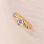 Anillo Oro 18k Con Piedra Blanca - Image 4