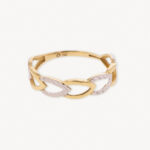 Anillo De Oro 18k Pétalos Dos Oros