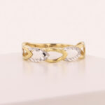 Anillo De Oro 18k Pétalos Dos Oros - Imagen 2