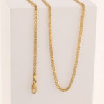 Cadena De Oro 18k Tejido Bismark